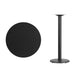 Black |#| 30inch Round Black Laminate Table Top with 18inch Round Bar Height Table Base