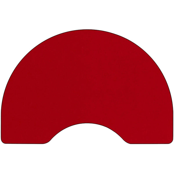 Oak |#| 48inchW x 96inchL Kidney Oak Thermal Laminate Activity Table - Height Adjustable Legs