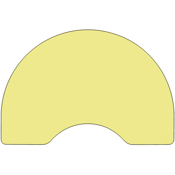 Gray |#| 48inchW x 96inchL Kidney Grey Thermal Laminate Activity Table - Height Adjustable Legs