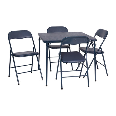 5 Piece Folding Card Table and Chair Set - View 1
