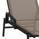 Brown |#| All-Weather Textilene Adjustable Chaise Lounge Chair with Arms - Black/Brown