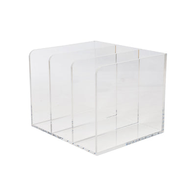 Brody Acrylic 3 Section File Holder Office Desktop Organizer - View 1