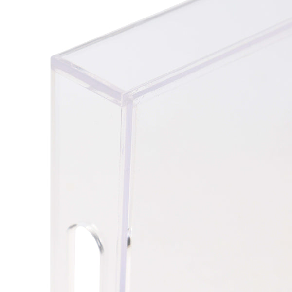 Acrylic Desktop Letter Tray Organizer with Handles and Anti-Slip Feet-Clear