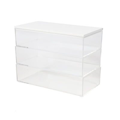 Brody Clear Plastic Storage Organizer Bins with Lid for Home Office, Kitchen, or Bathroom - View 1