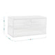 Clear/White |#| Premium Clear Plastic Storage Bins with White MDF Lids-2-SM/1-MED