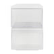 Clear/White |#| Premium Clear Plastic Storage Bins with White MDF Lids-2-SM/1-MED