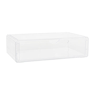 Brody Plastic Stackable Office Desktop Organizer Box with Drawer - View 1