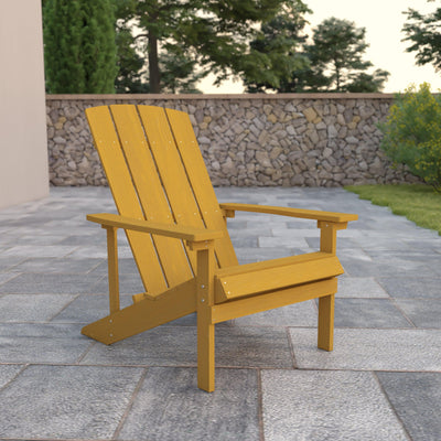 Charlestown Commercial All-Weather Poly Resin Wood Adirondack Chair - View 2