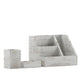 White Wash |#| Whitewashed Wooden 3 Piece Organization Set for Desktop, Tables, or Vanity