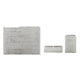 White Wash |#| Whitewashed Wooden 3 Piece Organization Set for Desktop, Tables, or Vanity