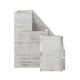 White Wash |#| Whitewashed Wooden 3 Piece Organization Set for Desktop, Tables, or Vanity