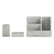 White Wash |#| Whitewashed Wooden 3 Piece Organization Set for Desktop, Tables, or Vanity