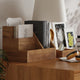 Rustic Brown |#| Rustic Brown Wooden 3 Piece Organization Set for Desktop, Tables, or Vanity