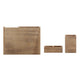 Rustic Brown |#| Rustic Brown Wooden 3 Piece Organization Set for Desktop, Tables, or Vanity