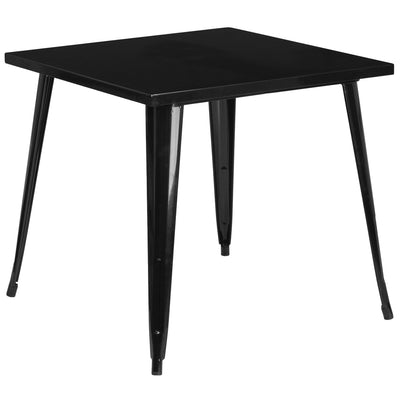 Commercial Grade 31.75" Square Metal Indoor-Outdoor Table - View 1
