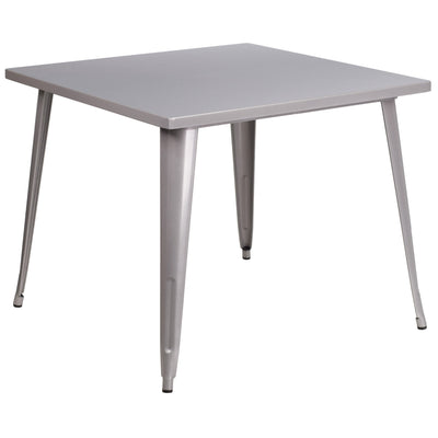 Commercial Grade 35.5" Square Metal Indoor-Outdoor Table - View 1