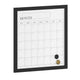 Black Woodgrain |#| Dry Erase Magnetic Monthly Calendar and with Black Woodgrain Frame - 18" x 18"