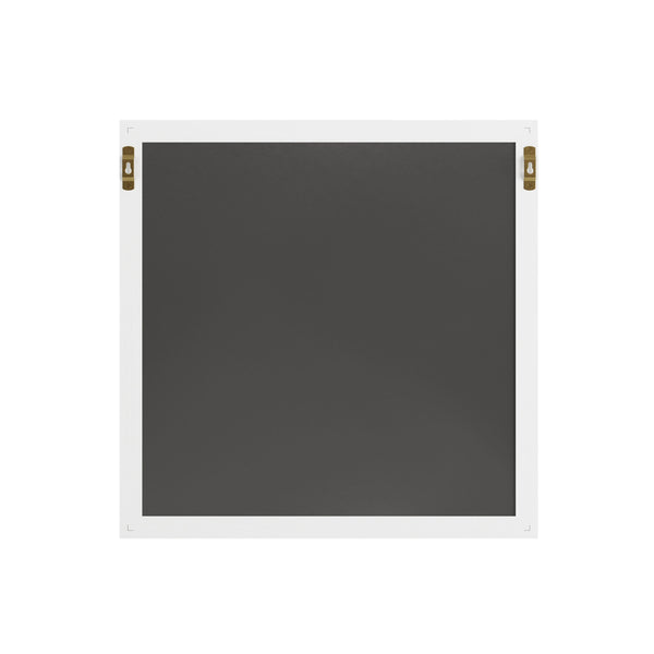 White Woodgrain |#| Dry Erase Magnetic Monthly Calendar and with White Woodgrain Frame - 18" x 18"