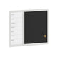 White Woodgrain |#| Dry Erase Magnetic Weekly Calendar/Chalk Board - White Woodgrain Frame - 24x18