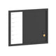 Black Woodgrain |#| Dry Erase Magnetic Weekly Calendar/Chalk Board - Black Woodgrain Frame - 24x18