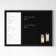 Black Woodgrain |#| Dry Erase Magnetic Weekly Calendar/Chalk Board - Black Woodgrain Frame - 24x18