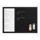 Black Woodgrain |#| Dry Erase Magnetic Weekly Calendar/Chalk Board - Black Woodgrain Frame - 24x18