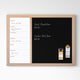 Light Natural Woodgrain |#| Dry Erase Magnetic Weekly Calendar/Chalk Board-Lt Natural Woodgrain Frame-24x18