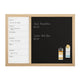 Light Natural Woodgrain |#| Dry Erase Magnetic Weekly Calendar/Chalk Board-Lt Natural Woodgrain Frame-24x18