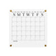 Clear/Black |#| Premium Clear Acrylic Wall Calendar with Black Printing and Dry Erase Marker