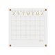 Clear/Gold |#| Premium Clear Acrylic Wall Calendar with Gold Printing and Dry Erase Marker