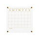 Clear/Gold |#| Premium Clear Acrylic Wall Calendar with Gold Printing and Dry Erase Marker