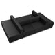 Black |#| 6 PC Black LeatherSoft Modular Reception Configuration w/Taut Back &Seat