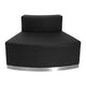 Black |#| 8 PC Black LeatherSoft Modular Reception Configuration w/Taut Back &Seat