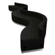 Black |#| 8 PC Black LeatherSoft Modular Reception Configuration w/Taut Back &Seat