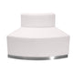 Melrose White |#| 8 PC White LeatherSoft Modular Reception Configuration w/Taut Back &Seat
