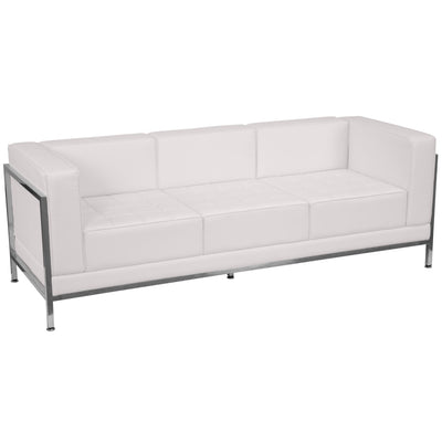 HERCULES Imagination Series Contemporary LeatherSoft Modular Sofa with Quilted Tufted Seat and Encasing Frame - View 1