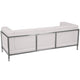 Melrose White |#| White LeatherSoft Modular Sofa with Quilted Tufted Seat and Encasing Frame