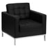 HERCULES Lacey Series Contemporary LeatherSoft Chair with Integrated Stainless Steel Frame