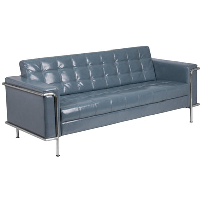 HERCULES Lesley Series Contemporary LeatherSoft Double Stitch Detail Sofa with Encasing Frame - View 1