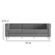 Gray |#| Gray LeatherSoft Reception Set with Double Bar Encasing Frame