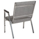 Gray Fabric |#| 1000 lb. Rated Gray Antimicrobial Fabric Bariatric Medical Reception Arm Chair