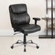 Black LeatherSoft |#| Big & Tall 400 lb. Rated Mid-Back Black LeatherSoft Ergonomic Task Office Chair