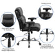 Black LeatherSoft |#| Big & Tall 400 lb. Rated Mid-Back Black LeatherSoft Ergonomic Task Office Chair