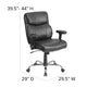 Black LeatherSoft |#| Big & Tall 400 lb. Rated Mid-Back Black LeatherSoft Ergonomic Task Office Chair