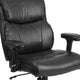 Black LeatherSoft |#| Big & Tall 400 lb. Rated Mid-Back Black LeatherSoft Ergonomic Task Office Chair