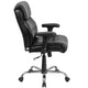 Black LeatherSoft |#| Big & Tall 400 lb. Rated Mid-Back Black LeatherSoft Ergonomic Task Office Chair