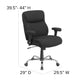 Black Fabric |#| Big & Tall 400 lb. Rated Mid-Back Black Fabric Ergonomic Task Office Chair