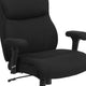 Black Fabric |#| Big & Tall 400 lb. Rated Mid-Back Black Fabric Ergonomic Task Office Chair