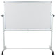 62.5"W x 62.25"H |#| 62.5"W x 62.25"H Reversible Mobile Cork Bulletin & White Board with Pen Tray