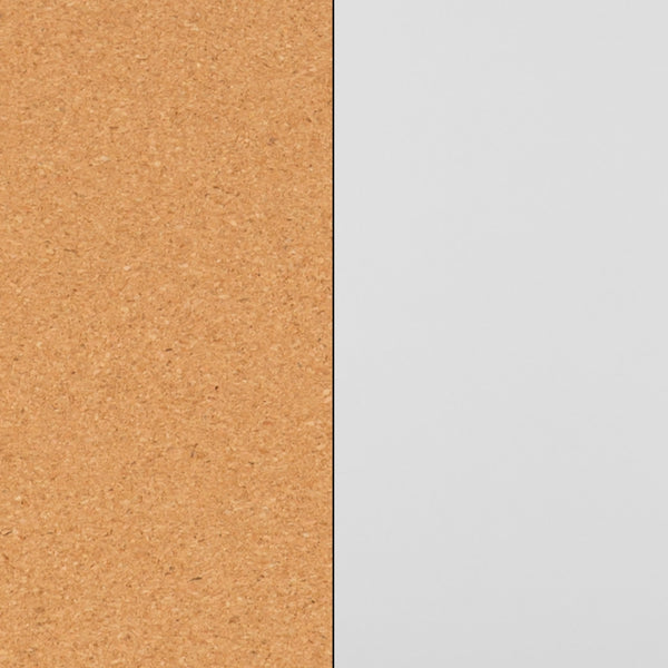 45.25"W x 54.75"H |#| 45.25"W x 54.75"H Reversible Mobile Cork Bulletin & White Board with Pen Tray